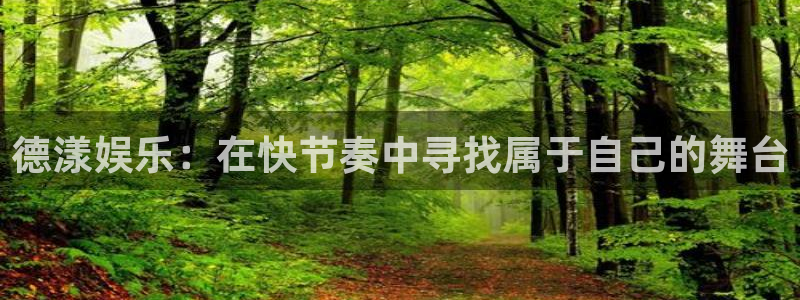 米乐yy易游m6网址：德漾娱乐：在快节奏中寻找属于自己的舞台